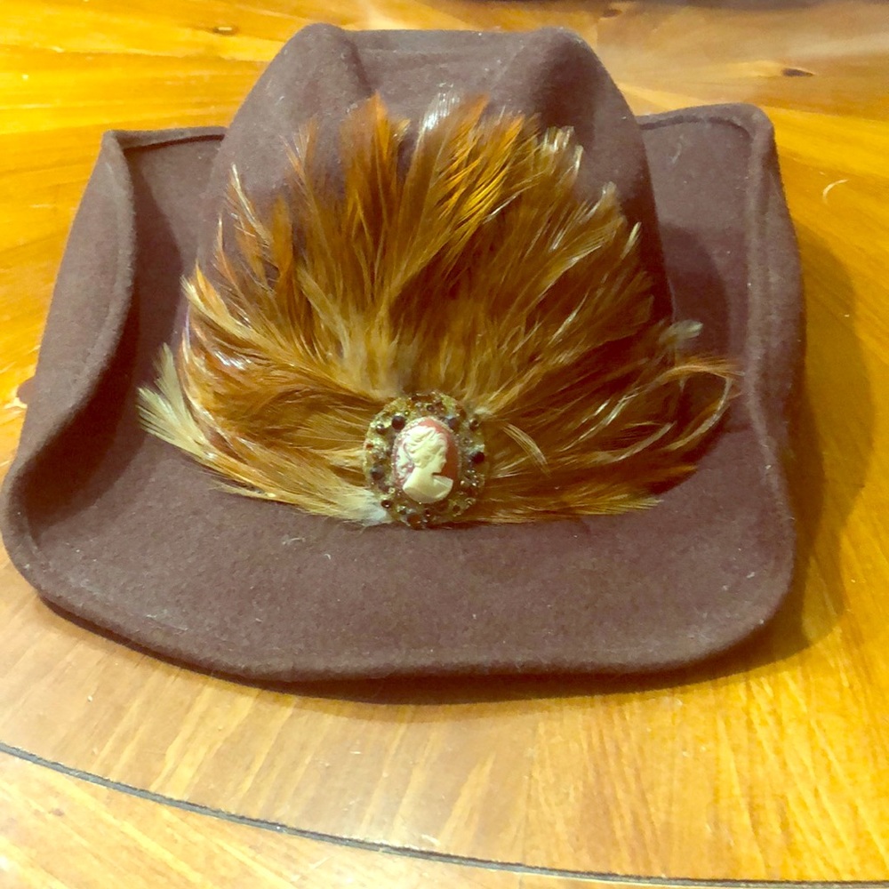 Cappelli pana Hat feathers cowgirl
